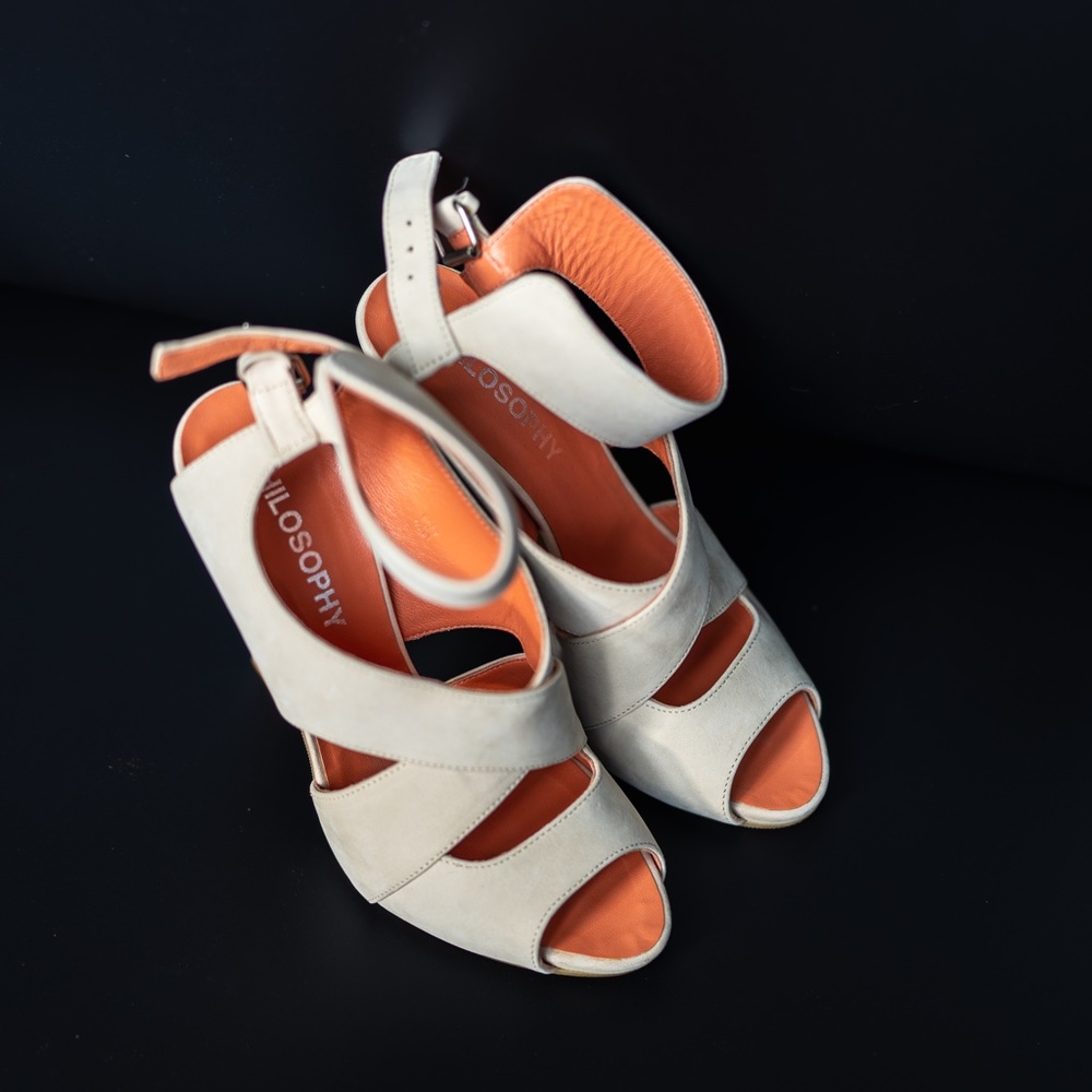 PHILOSOPHY di Lorenzo Serafini Platform Sandals White Size: EU 38.5 /US 8.5